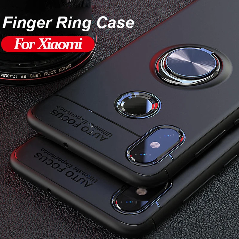 Redmi 7A Magnetic Ring Case For Xiaomi Note 7 Car Holder TPU Silicone Cover Shockproof Protective Cases |