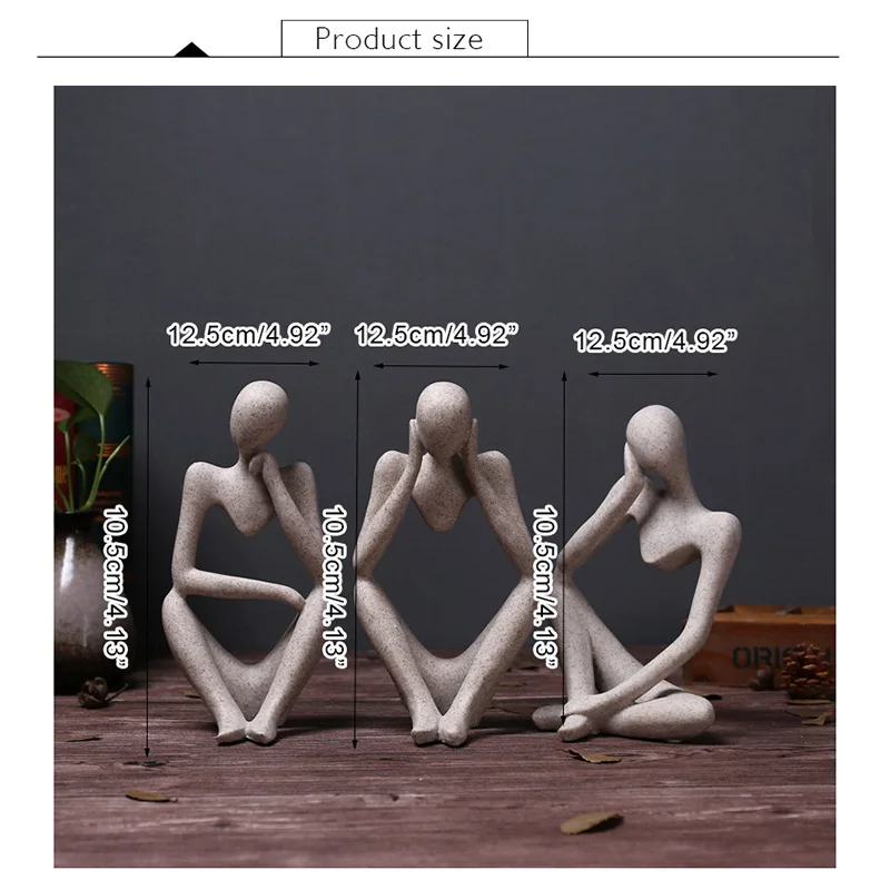 

Nordic Sandstone Abstract Figures Decorative Ornaments Creative Gift Home Decoration Accessories Office Desktop Figurine Crafts