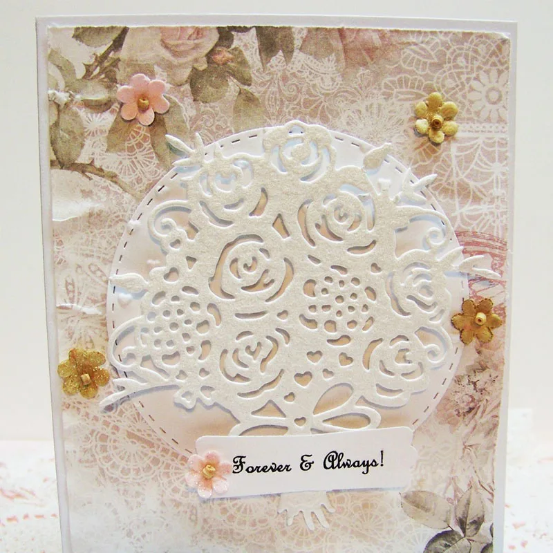 Выдолбленный цветочный букет высечки для изготовления карт цветочное украшение