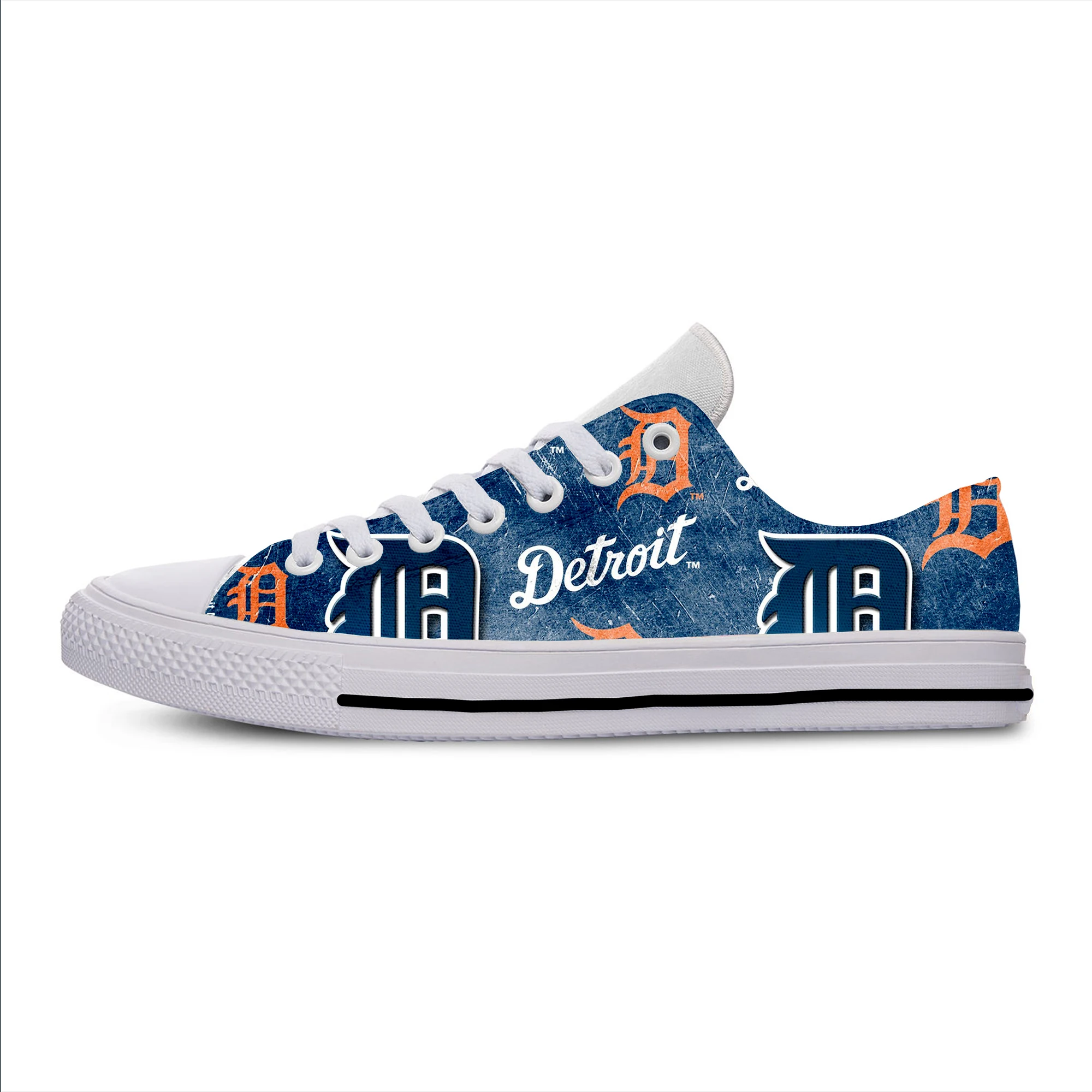 Tigers/Классическая дышащая обувь на плоской подошве Detroit бейсбольные фанаты модная