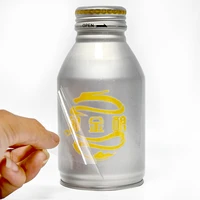 custom waterproof transfer label personalised transparent uv logo stickers adhesive clear jar bottle stationery adhesive