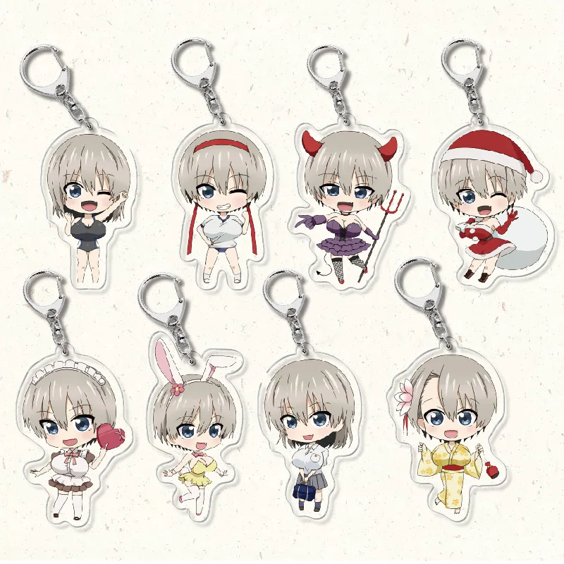 

Uzaki-chan wa Asobitai! Anime Acrylic Keychain Uzaki-chan Wants to Hang Out! Uzaki hana Cosplay Keyring Cartoon Charm Key Chains