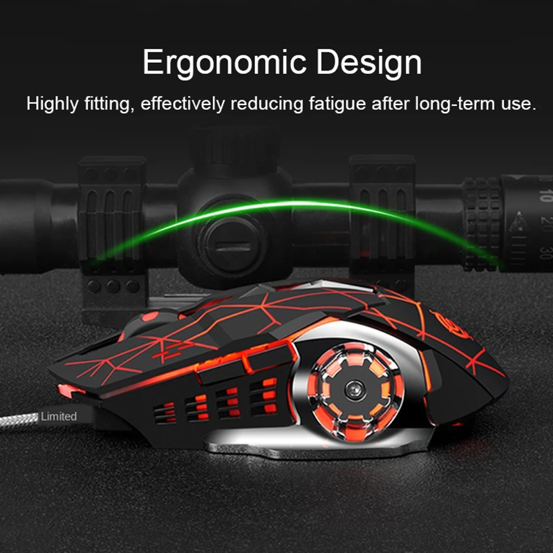 Проводная USB-мышь для ПК 4 уровня DPI 1200/1600/2400/3200 6 кнопок | Компьютеры и офис