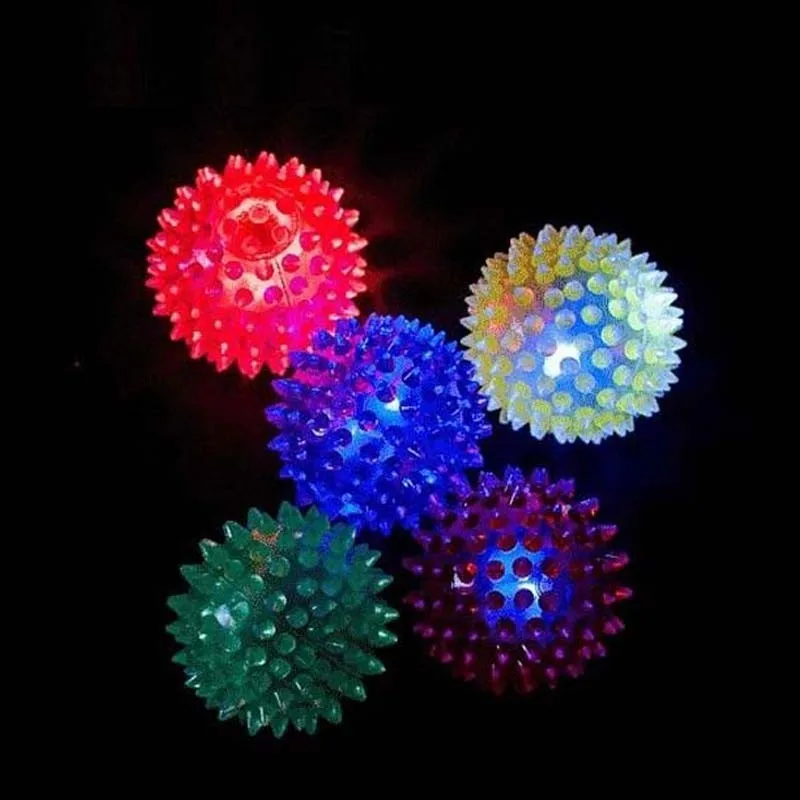 20 штук Светодиодный светильник вверх колючие мяч мигает сенсорные отскакивающий