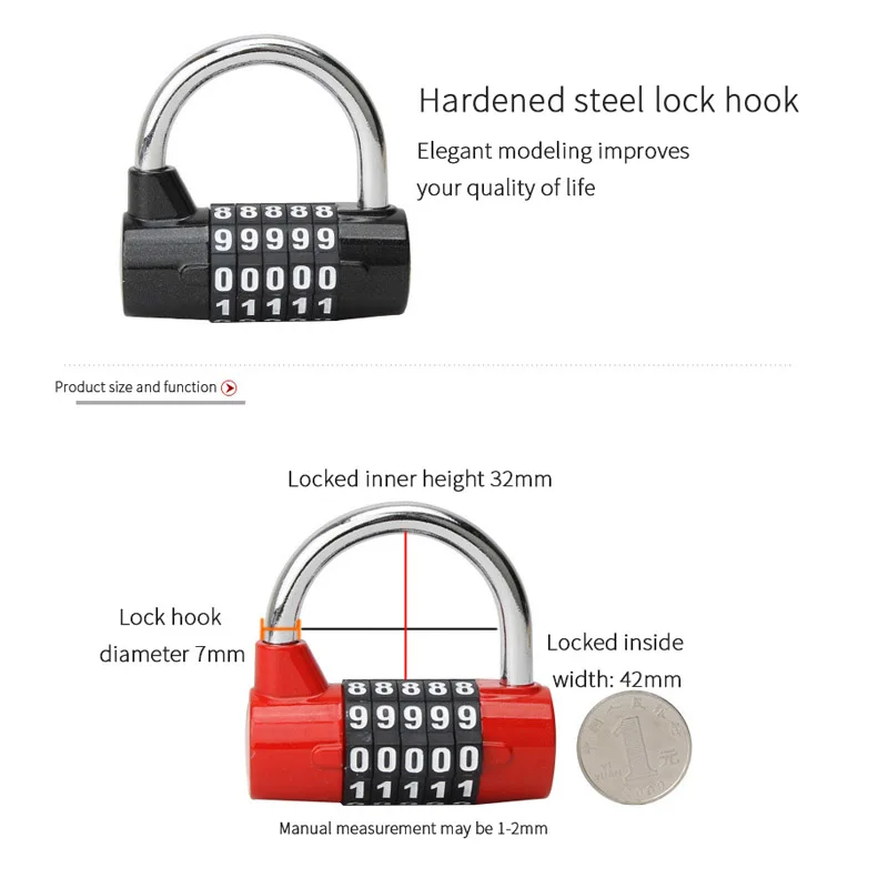 5-значный большой замок с паролем безопасный для путешествий ящик багажа дверной