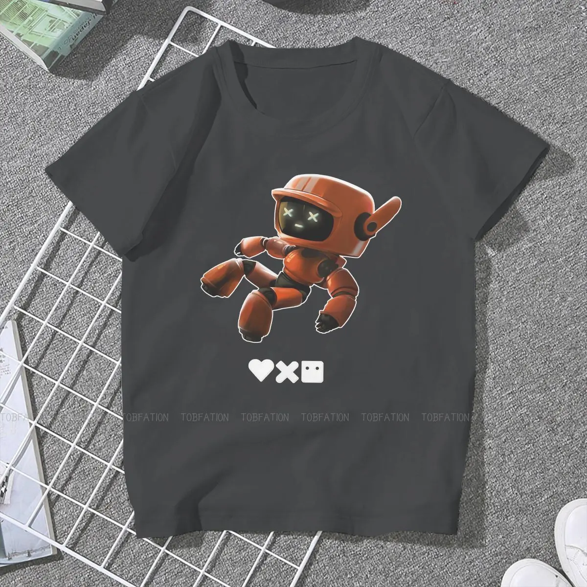 Женские винтажные футболки с принтом веера арт Мерч Love Death Robot Netflix TV Series гранж