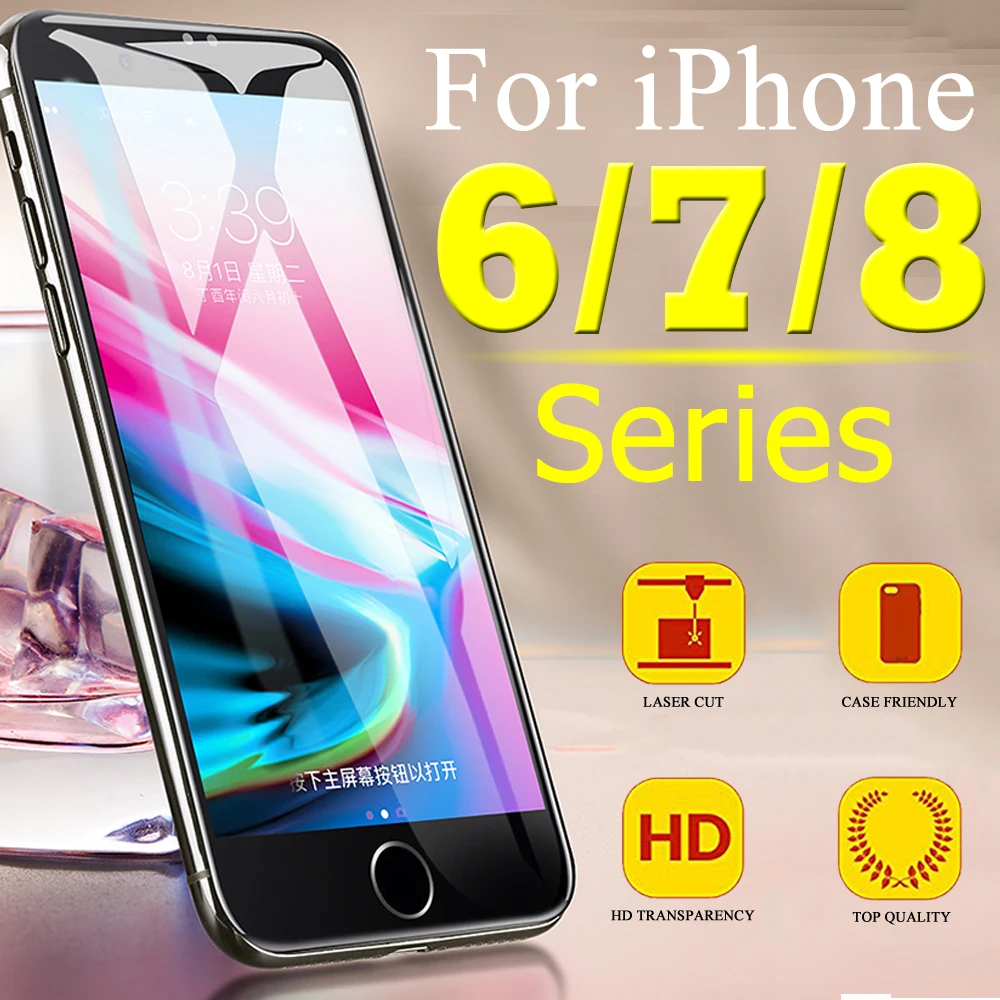 Iph7 plus 8plus 6s Защитное стекло для Apple iPhone 6 i phone 7 8 Защита экрана i7 i8 закаленное 8p p
