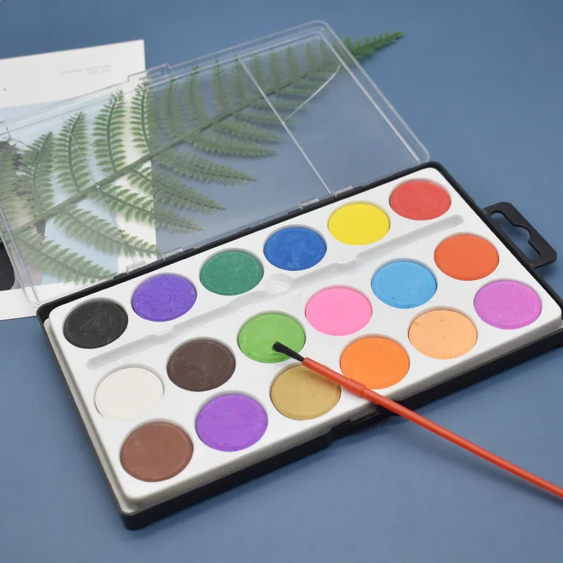 

Новинка 2021, студенческий однотонный набор краски, 18 цветов, инструменты для рисования акварелью для начинающих художников CN (происхождение)