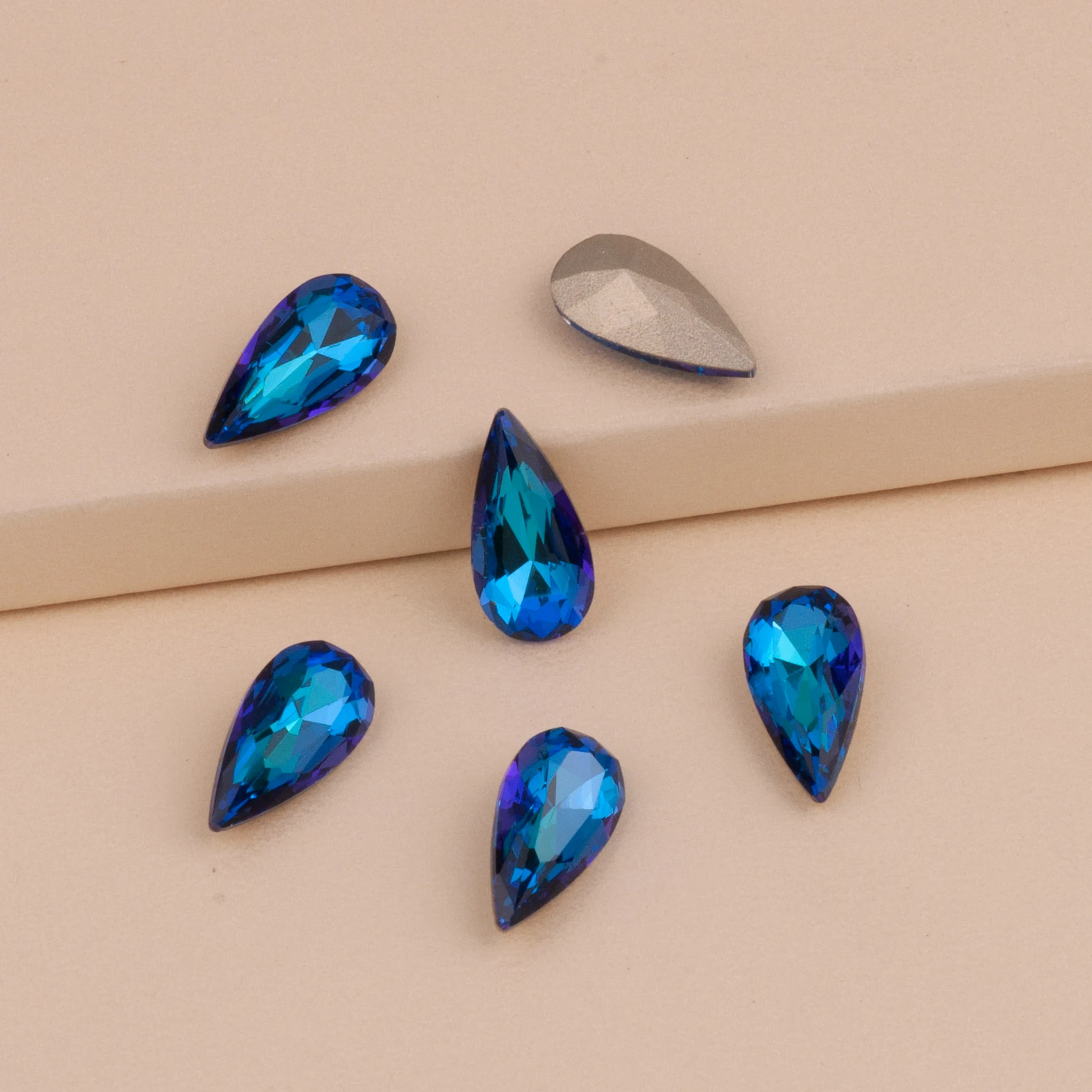

Blue Different Size of Crystal nails accesorios Glitter Glass Rhinestones Nail Rhinestone DIY Rhinestones nail charms