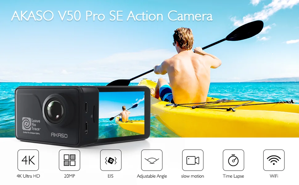 AKASO V50 Pro SE, специальный выпуск, Экшн-камера, сенсорный экран, 4 K, водонепроницаемая камера, WiFi, пульт дистанционного управления, Спортивная камера