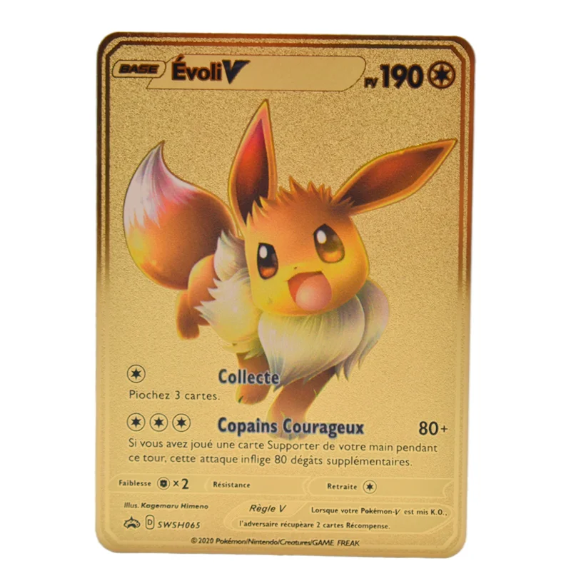 

Покемон металлическая карточка Огненный Дракон GxVmaxEx металлическая редкая карточка Eevee Mewtwo Пикачу игра битва коллекционная карточка Рождес...