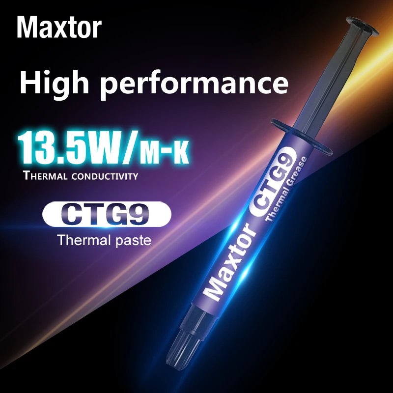 Термопаста Maxtor CTG9 2g 13 5 W/mk для AMD Intel процессор процессорный кулер охлаждения