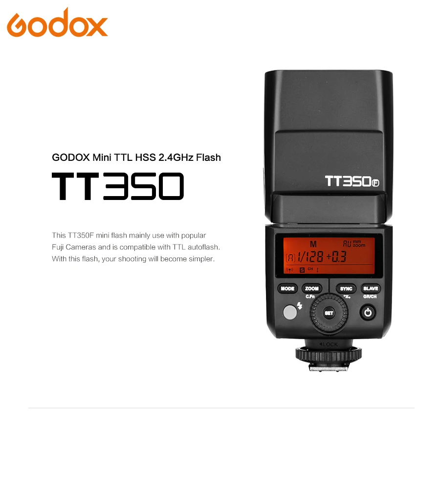 Вспышка GODOX TT350 Mini Flash Light 2 4G Беспроводная HSS TLL 1/8000s Speedlite для Canon Nikon Sony Fuji Olympus Panasonic