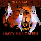 Украшения на Хэллоуин, светодиодные светящиеся и не светящиеся привидения, наружное и внутреннее украшение для двора, дерева, сада Вечерние