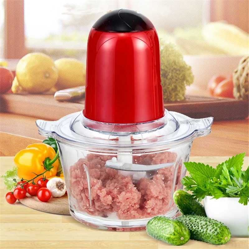 

2L Electric Meat Grinder Multifunctional Blender Household Food Processor Vegetable Cutter Kitchen Tool 5 Colors