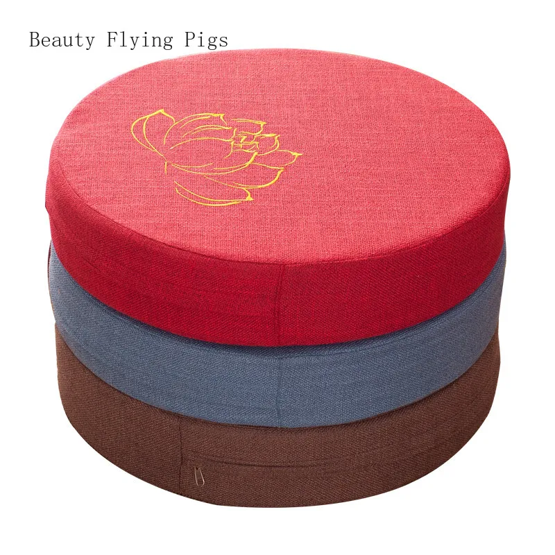 Искусственная ткань в японском стиле моющийся круглый льняной татами для