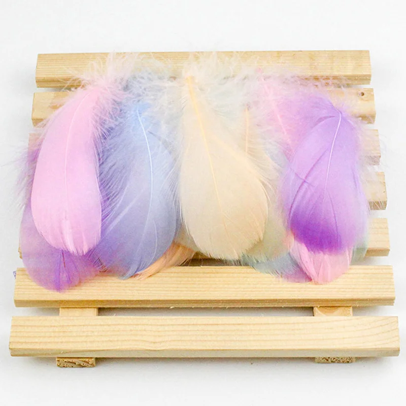 

100pcs Colorful Feathers Handmade Dream Catcher Craft Materials Gift Packing Material Box Filler Wedding Birthday Party Decor