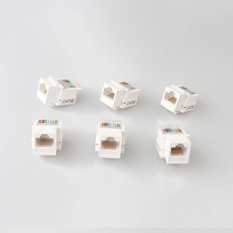 8P8C RJ45 Cat5e Cat6 UTP Keystone Jack Connector Adapter for Wall Plate toolless 90 degree Internet Network Ethernet Lan Cable