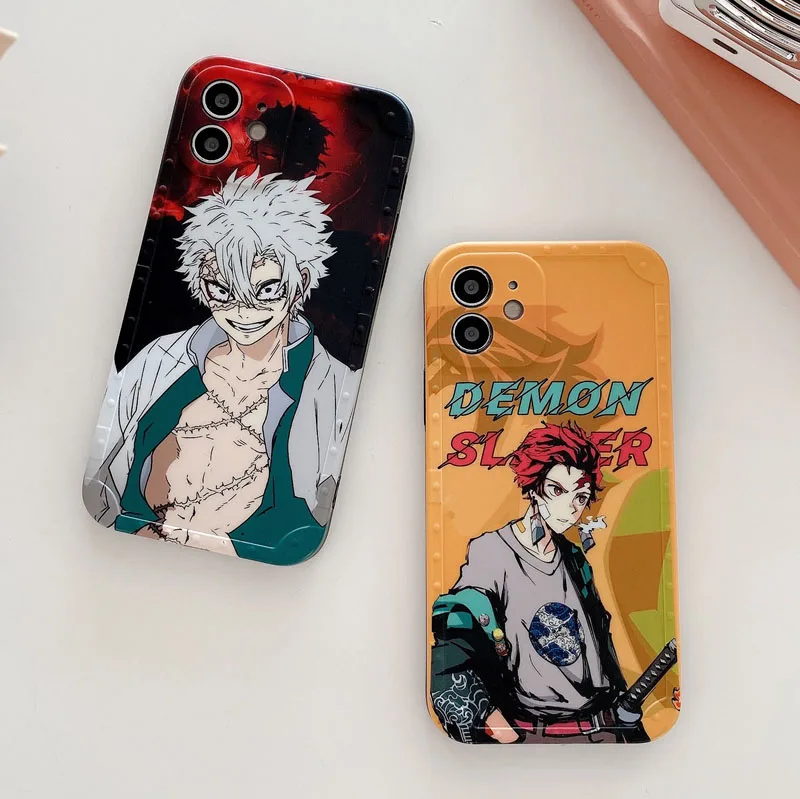 

Hot serialize cute Demon Slayer Kamado Tanjirou Phone case for iphone 12 Pro max 11Pro Xr X Xs 8 7 Plus se 2020 cool anime cover