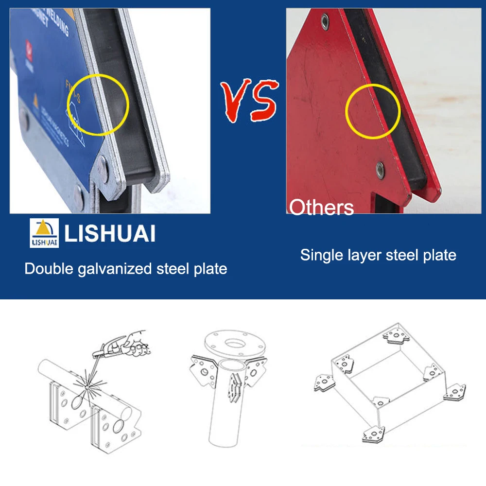 Сварочный держатель магнитный многоугольный припой со стрелкой мощный магнит