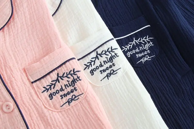 Новые Мягкие хлопковые креповые пижамы для кормящих мам с застежкой спереди