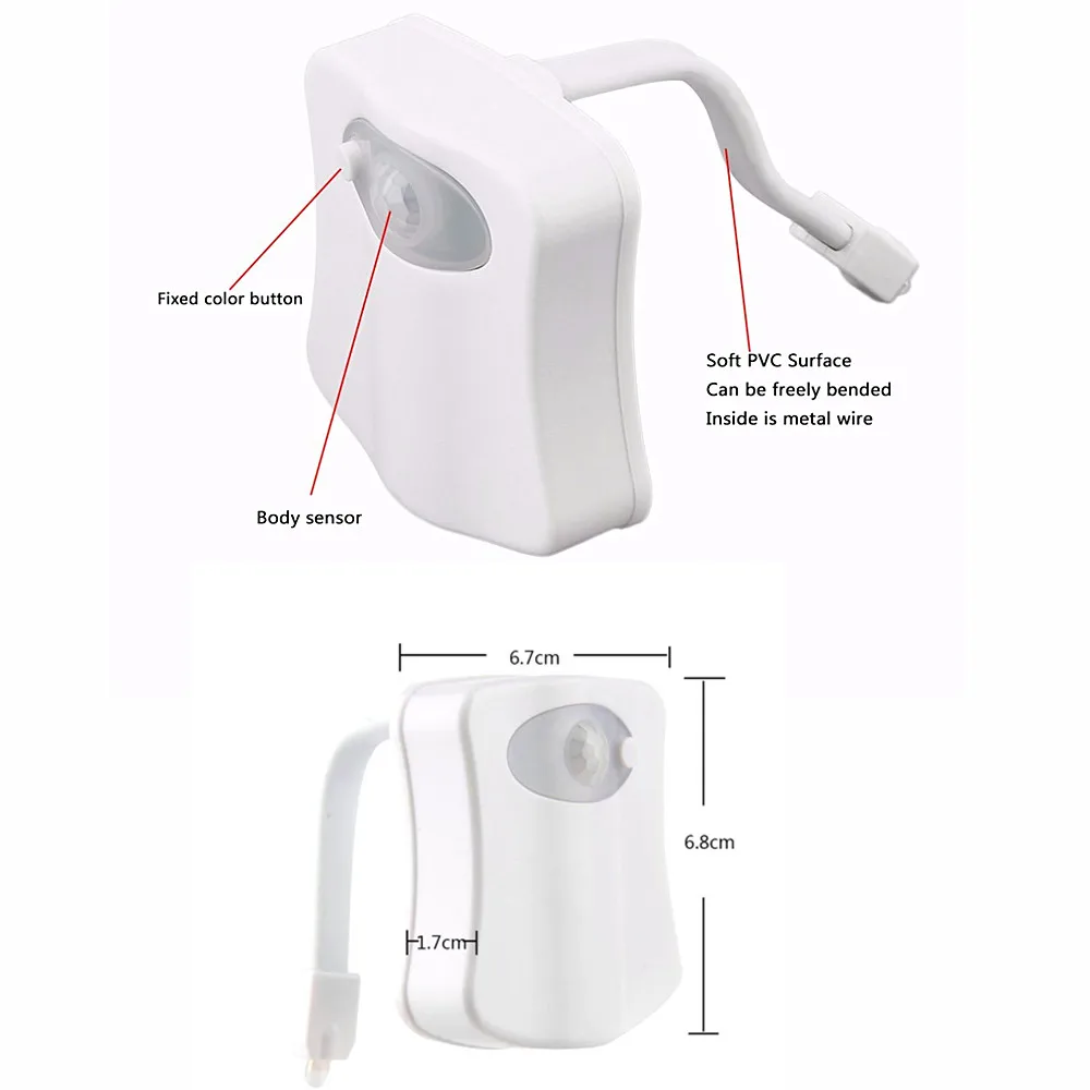 Ночник светильник для туалета 8 цветов|Ночники| |