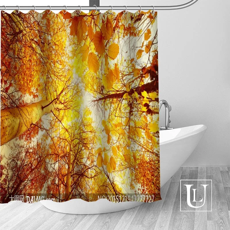 

Big Sale New Custom The forest Shower Curtain with Hooks bathroom Waterproof Polyester Fabric DIY Your Shower Curtain