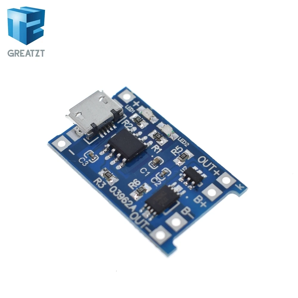 GREATZT type-c/Micro USB 5V 1A 18650 TP4056 модуль зарядного устройства литиевой батареи зарядная плата с защитой двойные функции 1A L