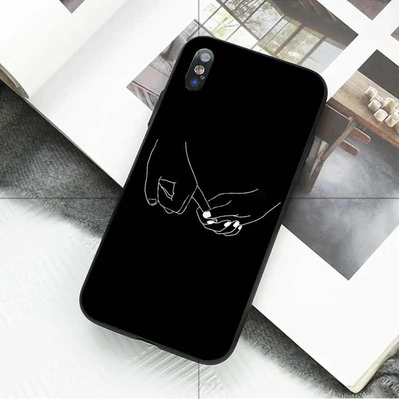 Ruicaica черно-белая линия арт смарт-чехол черный мягкий чехол для iPhone X XS MAX 6 6S 7 7plus 8
