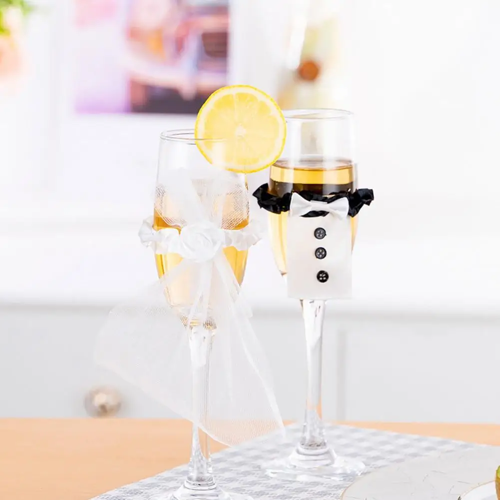 

2 Pair Unique Wine Cup Cover Durable Reusable Wine Glass Cover Colorful Trendy Wine Glass Sleeve for Party Wine Cup Cover