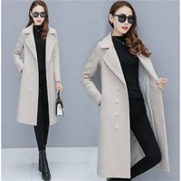 fashion womens woolen coat womens long section new winter wear thick woolen coat professional womens slim fit wild ms coat