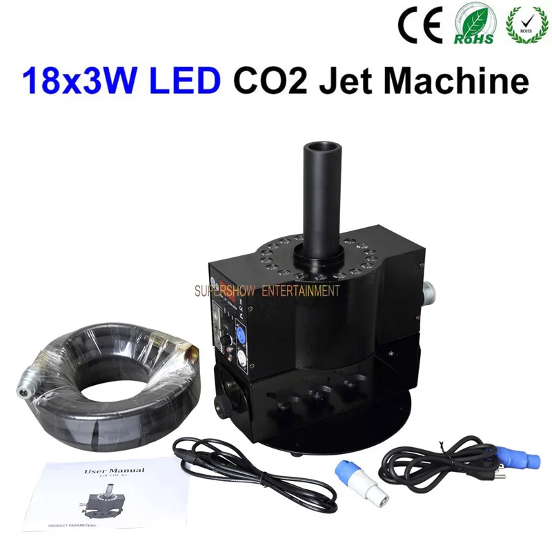 Светодиодный CO2 ткацкий станок RGB 18*3W светодиодный диско для дым машины вечерние