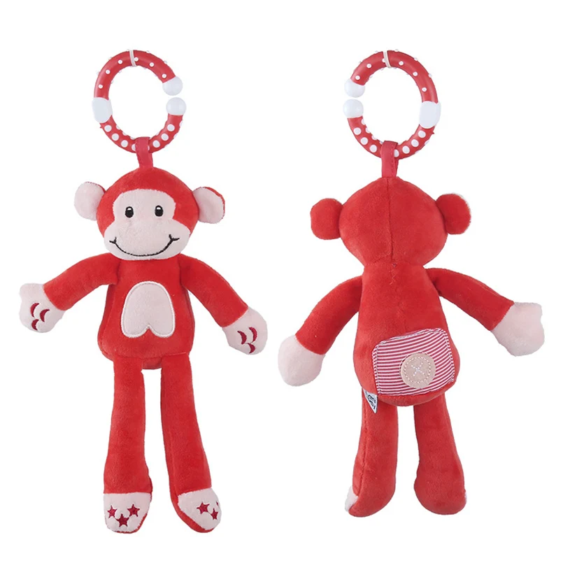 

Baby Toys 0-12 Months Soft Anime Rabbit Bear Elephant monkey Baby Rattles Plush Toys Soothing Sleep Musical Appease Plush Toys