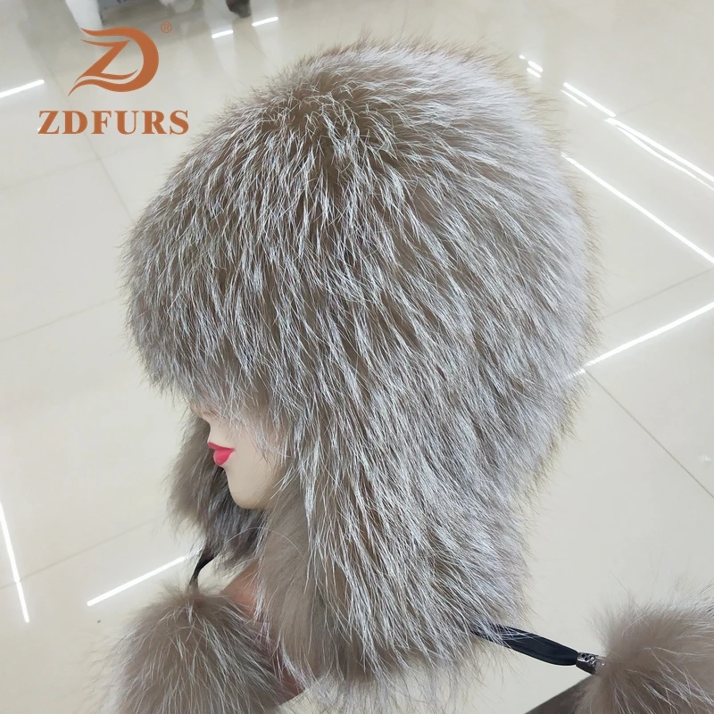 ZDFURS * 2019 женская зимняя шапка из лисьего меха Корейская версия модная утолщенная
