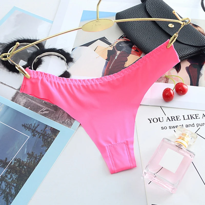 Новинка женские хлопковые стринги без следов цельные ультратонкие трусики из