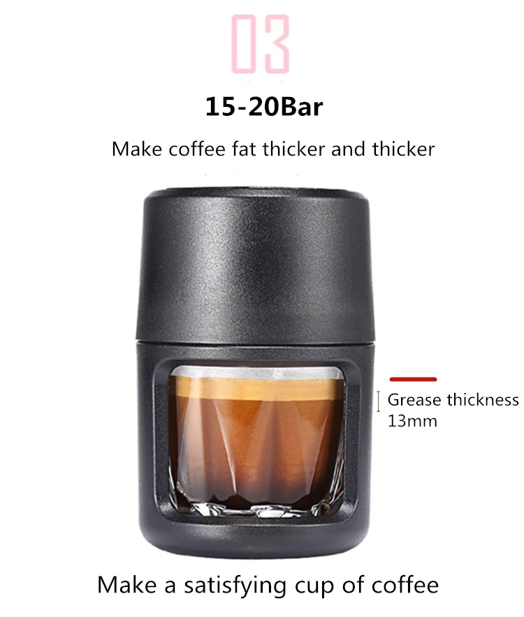 STARESSO II Italian Concentrated Mini Manual Capsule Coffee Machine Household Portable Outdoor Coffee Maker Convenient