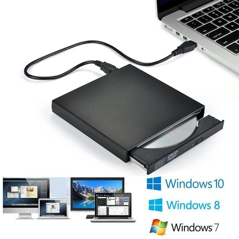 Внешний USB 2 0 CD диск портативный внешний DVD тонкий CD-RW DVD-R комбо горелки писатель