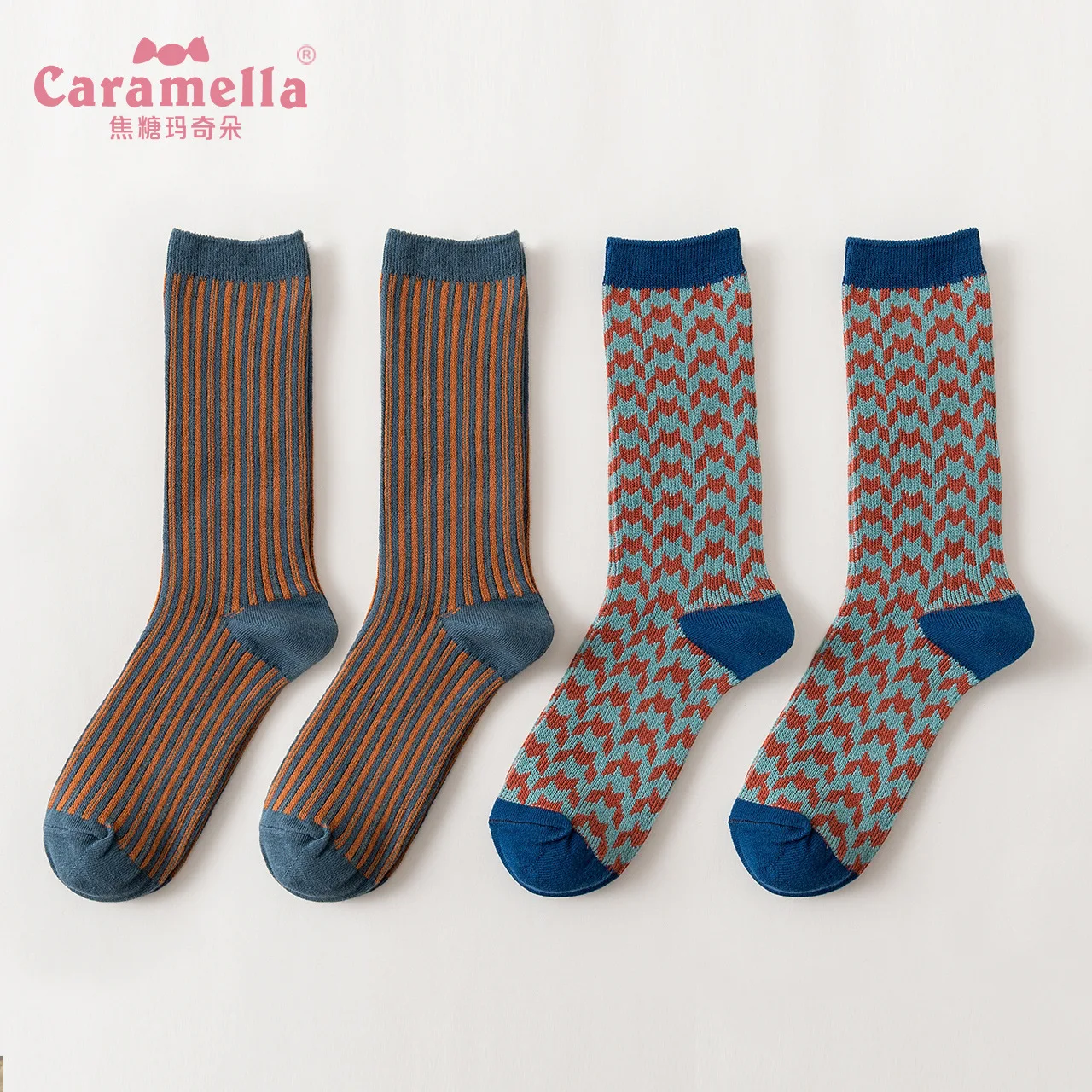 Новые женские носки осенние 2 пары хлопковые дышащие модные Зимние Носки с