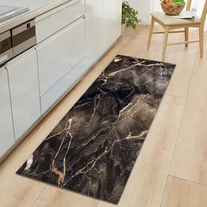 marble pattern kitchen mat carpet flannel entrance door mat soft non slip doormats for living room bedroom kitchen bathroom free global shipping
