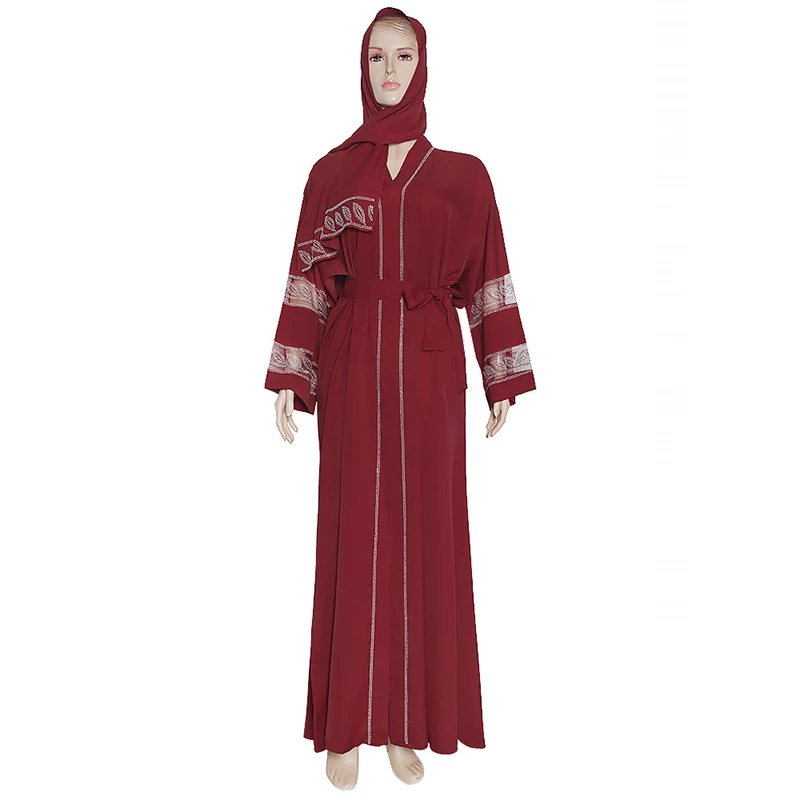 

Hot Selling Muslim Abaya Dubai Rhineston Design Dress Arabc Robe