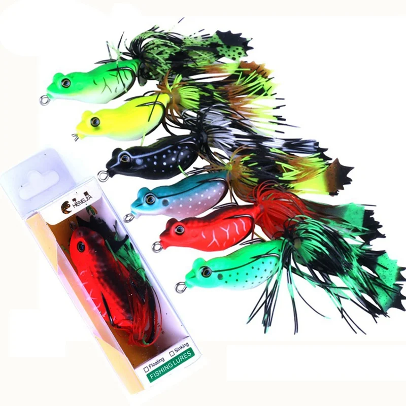 

Искусственная приманка в форме лягушки, пластиковая приманка, рыболовные аксессуары с двойными крючками, искусственная Реалистичная прима...