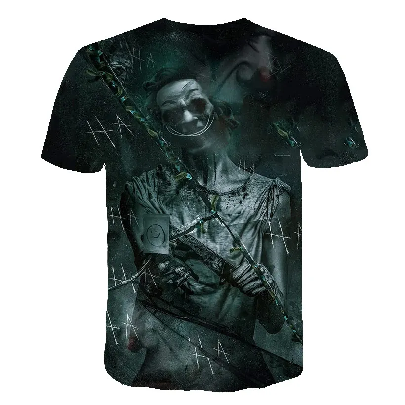 

2020 Latest Creative Horror Movie Clown Theme Top Men's Halloween Funny T-shirt Summer Short-Sleeved Men's T-shirt
