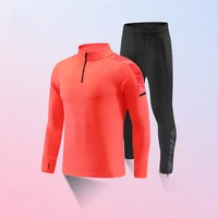 sports exercise sets for men full sleeve stand up collar windproof sportswear soccer uniforms training tracksuits football suits
