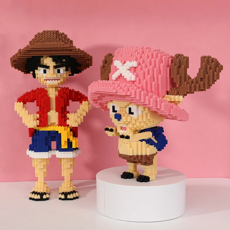

6500pcs+ Anime One Piece Magic Building Blocks Pirate Monkey D Luffy Chopper Mini Connection Brick Figures Toys For Christmas