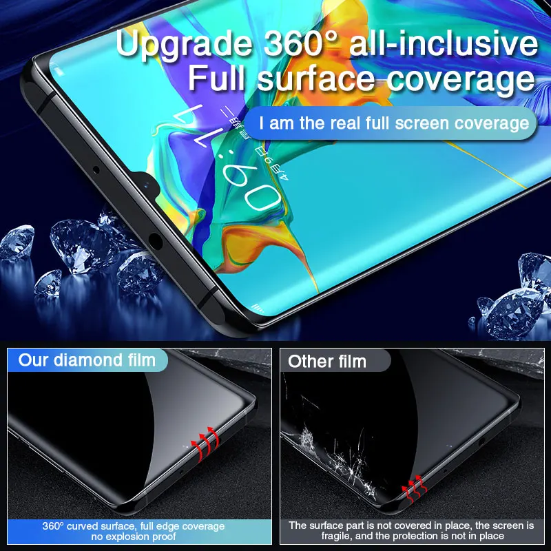 

3D Curved Tempered Glass On The Screen Protector For Huawei P30 P40 Pro P20 Lite Tempered Glass For Huawei Mate 20 Pro 30 Lite