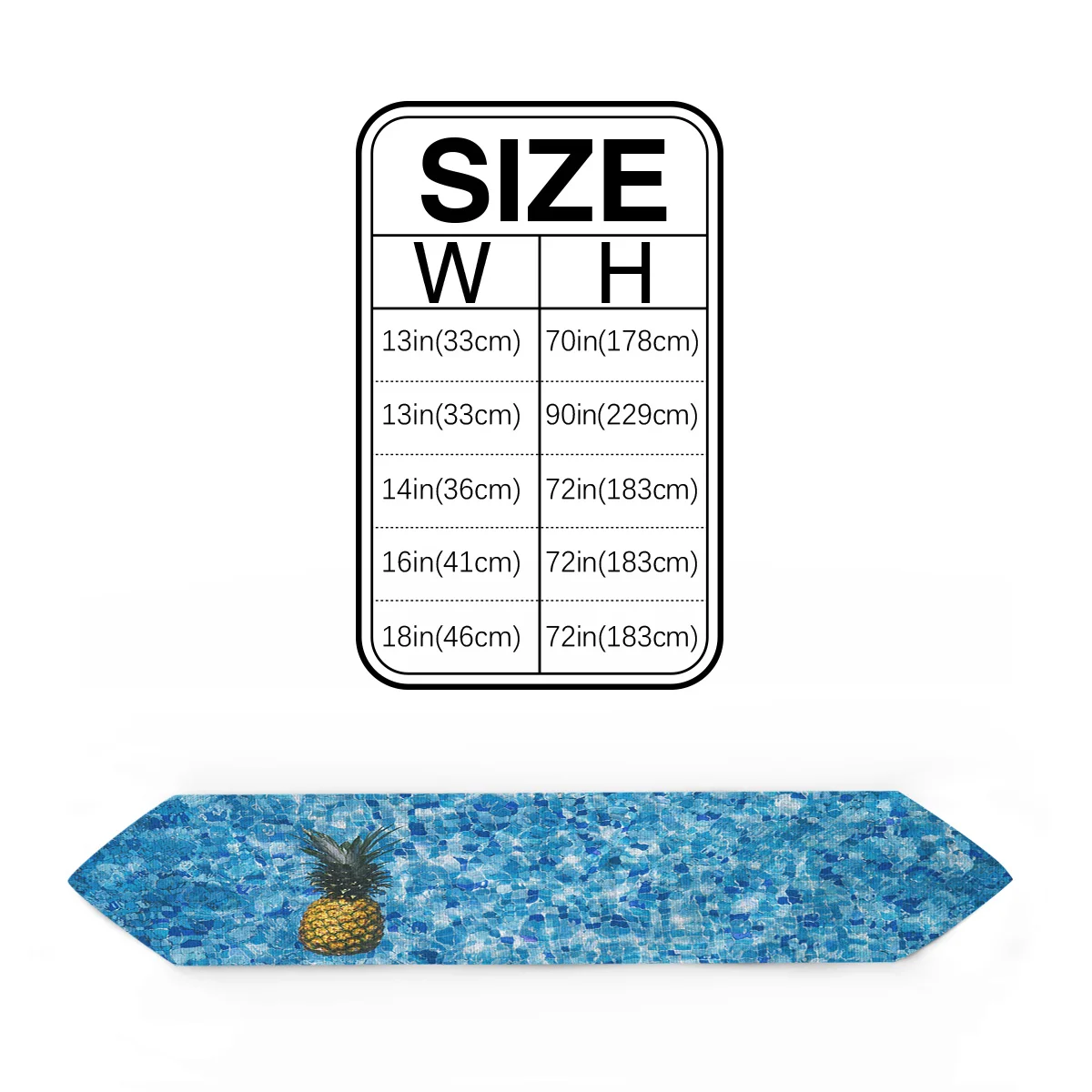 Чистая морская вода ананас Свадебная вечеринка стол бегун журнальный столик