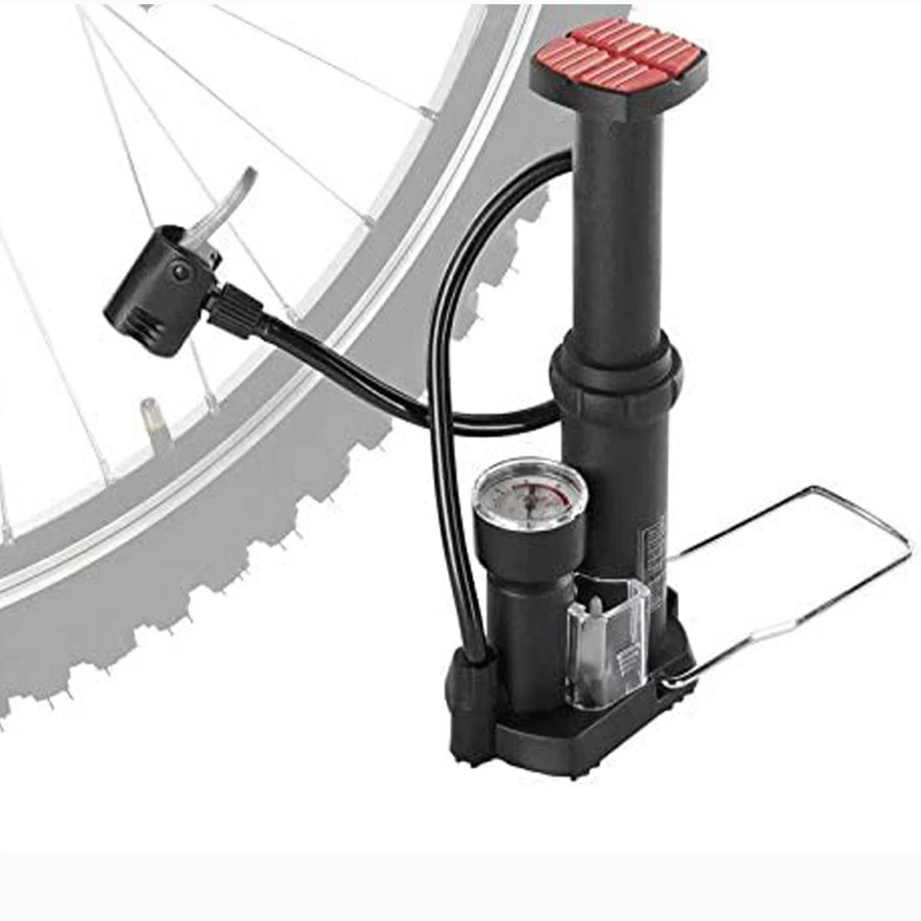

Bike Pump Mini Portable Bicycle Foot Pump with Pressure Gauge Bike Tire Air Pump with Gas Ball Needle for All Bike cycling