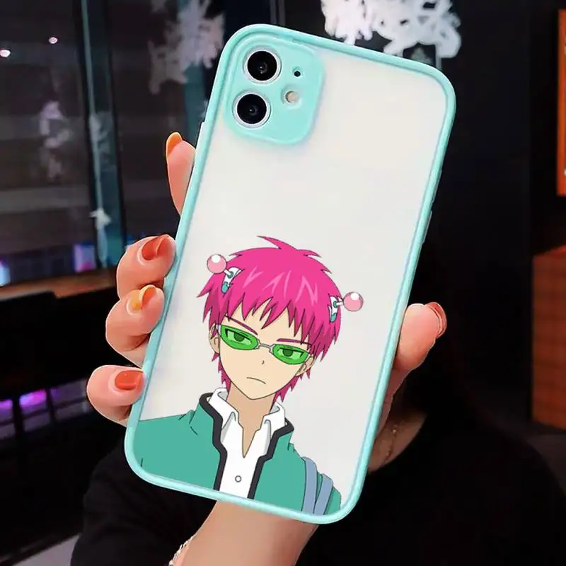 

Japan anime Saiki Kusuo Phone Cases matte transparent For iphone 7 8 11 12 plus mini x xs xr pro max cover