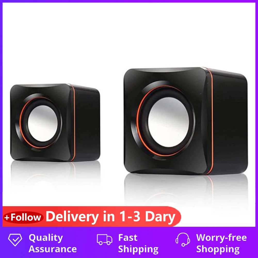 Портативный Компьютерные колонки 2 предмета USB Мощность стерео 3 5 мм для