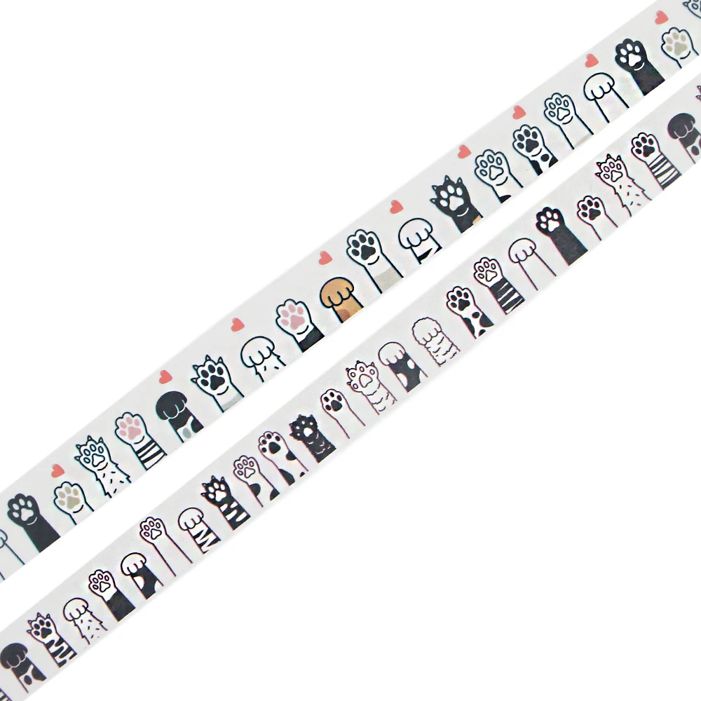 Маскировочная лента FD0431 в виде кошачьей лапы декоративная клейкая наклейка для